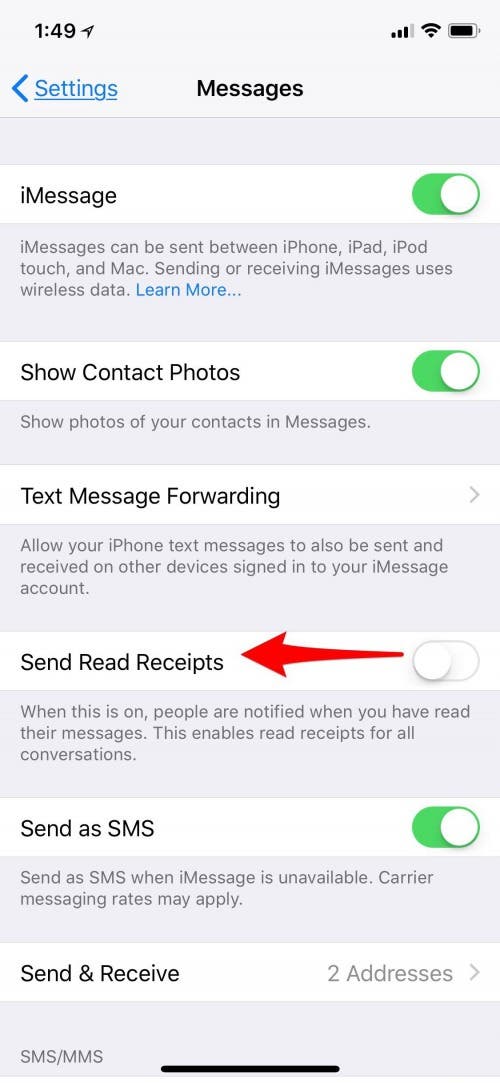 How to Turn Off Read Receipts on iPhone & Turn Them Back on for